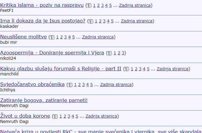 na forumu ničega novoga