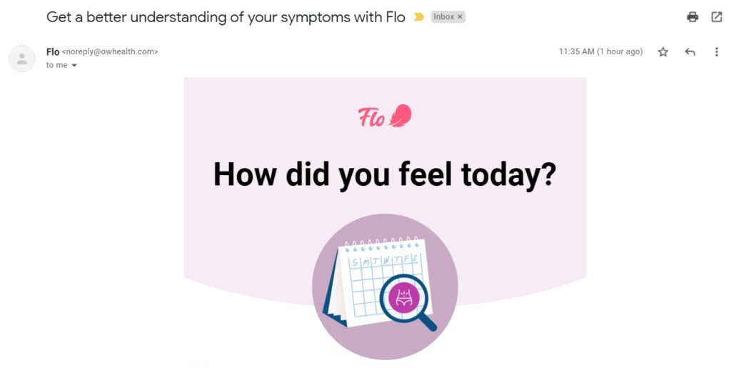 Email od Flo