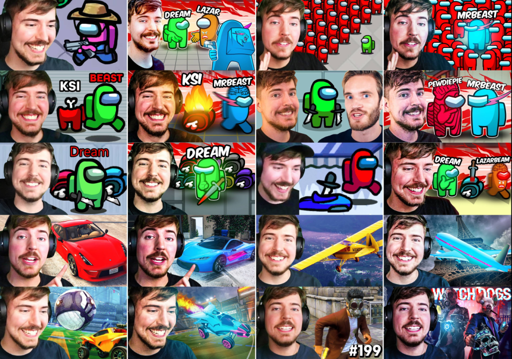 Mr. Beast stalno ima praktički isti thumbnail